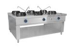 GGM Gastro | Gas wok fornuis - 84 kW - 6 kookzones - incl. 2, Witgoed en Apparatuur, Nieuw, Inbouw, Verzenden