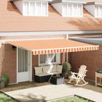 vidaXL Handmatige Uittrekbare Tent Geel en Oranje 450x350 cm, Tuin en Terras, Verzenden, Nieuw