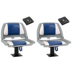 vidaXL Bootstoelen 2 st met poot 360° draaibaar, Verzenden, Nieuw