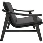 Wicker fauteuil Treviso, houten frame en kussen - zwart, Tuin en Terras, Verzenden, Nieuw