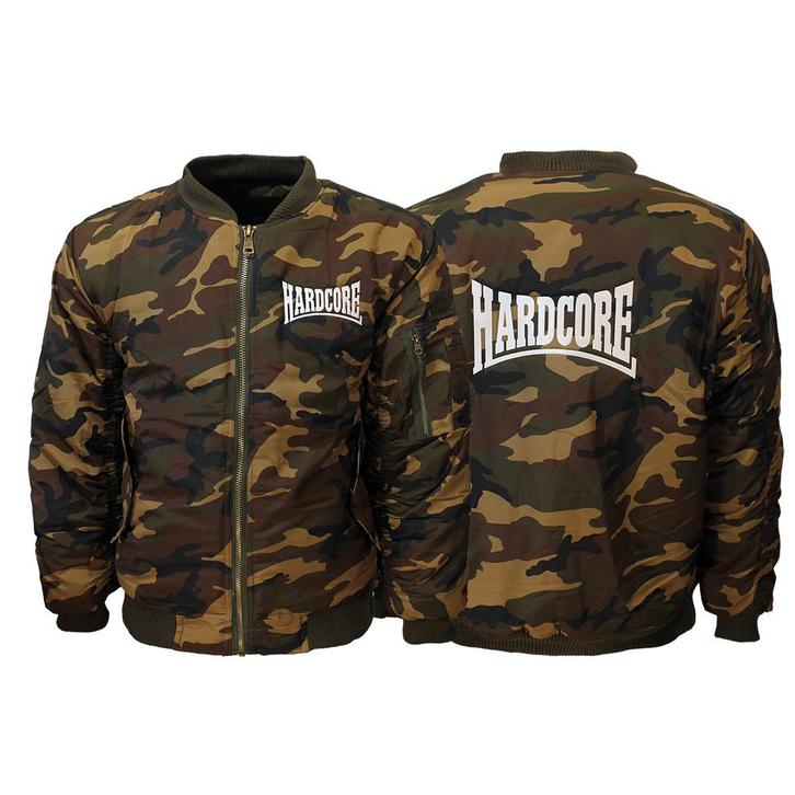 Hardcore Camouflage Geborduurd Logo Bomberjack Jas - Hoge, Kleding | Heren, Truien en Vesten, Verzenden