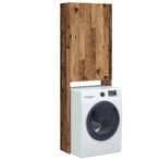 vidaXL Wasmachinekast 64x25,5x190 cm oud houtkleurig, Verzenden, Nieuw