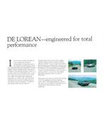 1981 DELOREAN DMC-12 BROCHURE ENGELS, Nieuw, Author