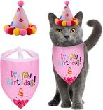 2-delige poezen verjaardagset 2-delig Its my Birthday, Dieren en Toebehoren, Katten-accessoires, Nieuw, Verzenden