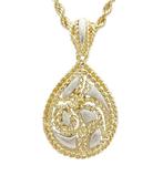 Ketting met hanger - 18 karaat Geel goud, Witgoud