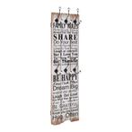 vidaXL Wandkapstok met 6 haken FAMILY RULES 120x40 cm, Huis en Inrichting, Verzenden, Nieuw