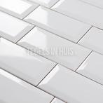 Wandtegel metro tegels wit glans 7,5x15 wandtegel, Ophalen, Nieuw, 10 m² of meer, Wandtegels