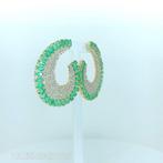 Oorbellen - 14 karaat Geel goud, Rhodium geplateerd -, Sieraden, Tassen en Uiterlijk, Oorbellen, Nieuw