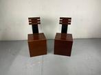 Fauteuil - Hout, Metaal - Set van kubistische houten en, Antiek en Kunst