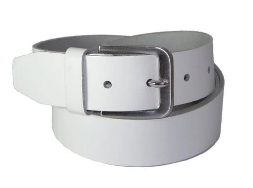 100% Leren kwaliteits riem extra lang Wit 4 cm breed, Kleding | Heren, Riemen en Ceinturen, Nieuw, Verzenden