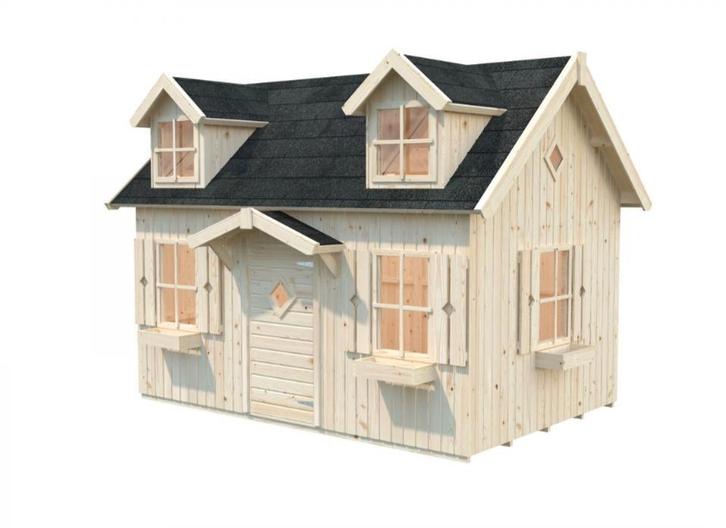 Speelhuis | Zeer ruim, met verdieping | Type Libelle Premium, Kinderen en Baby's, Speelgoed | Buiten | Speelhuisjes, Nieuw, Hout