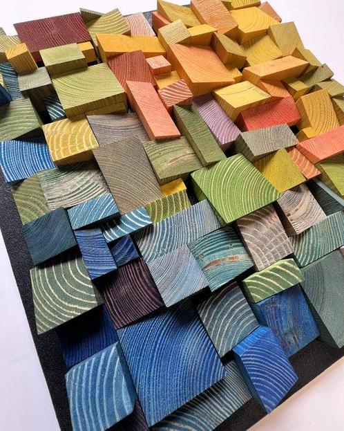 Modern Mozaïek - WoodbyLukas Lukasz Kacprzuk - 2020+ - DOME, Antiek en Kunst, Kunst | Schilderijen | Modern