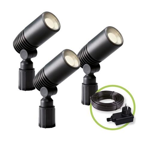 Tuinspot Alder (set 3 stuks)  | Antraciet | 12V |, Tuin en Terras, Buitenverlichting, Ophalen of Verzenden