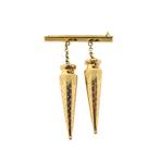 Gouden broche met kegels (unieke broche, sleutel), Sieraden, Tassen en Uiterlijk, Broches, Ophalen of Verzenden, Gebruikt, Overige kleuren