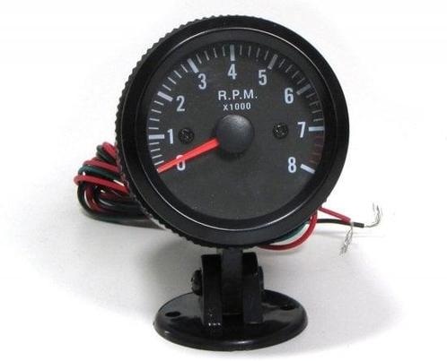 Toerenteller 52 mm Zwart, Auto-onderdelen, Interieur en Bekleding, Nieuw, Ophalen of Verzenden