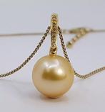 Ketting met hanger - 14 karaat Geel goud - 0.04ct. tw. -