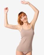 HEMA Dameshemd katoen spaghettibandjes beige 2 voor 9.99, Kleding | Dames, Ondergoed en Lingerie, Verzenden, Beige