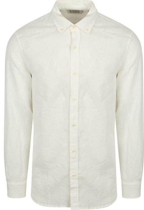 Scotch and Soda Linnen Overhemd Wit maat M Heren, Kleding | Heren, Overhemden, Wit, Nieuw, Verzenden
