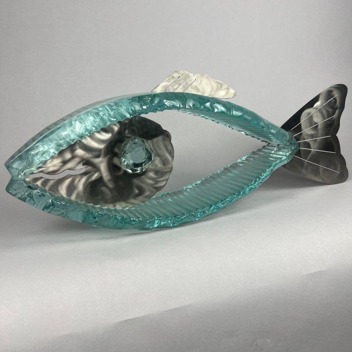 Andrzej Rafalski - LARGE -Glass Fish- hand nade, Antiek en Kunst, Kunst | Designobjecten