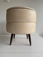 Poef - Hout, Synthetisch leder - Vintage Opbergpoef kruk