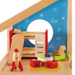 Hape poppenhuis kinderkamer houten  van €23,99 voor €19,19, Ophalen of Verzenden, Nieuw