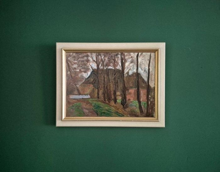 Reinhart Dozy (1880–1947)Attrib.to - Boerderij met bomen, Antiek en Kunst, Kunst | Schilderijen | Klassiek