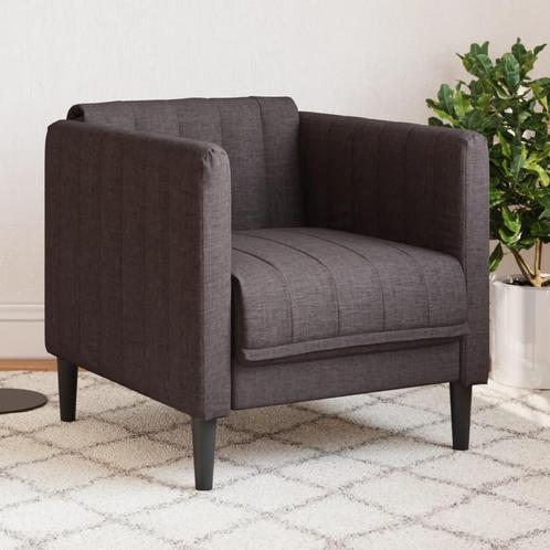 vidaXL Fauteuil stof donkerbruin, Huis en Inrichting, Banken | Bankstellen, Nieuw, Stof, Eenpersoons, Verzenden