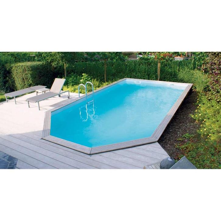 Gardipool Rectoo houten zwembad - 7.60 x 3.90 x 1.33 m, Tuin en Terras, Zwembaden, Nieuw, Verzenden