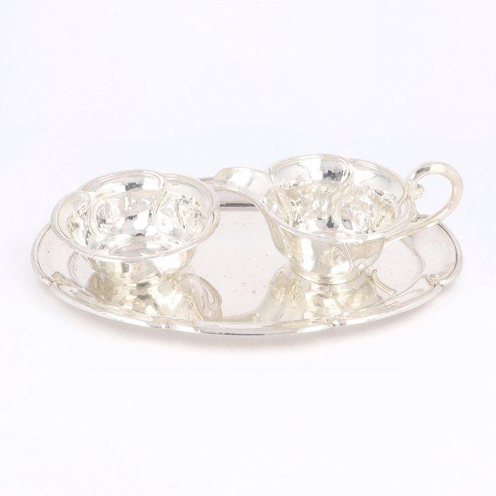 Gottlieb Kurtz - ART-DECO (groot) - Suiker en roomstel (3) -, Antiek en Kunst, Antiek | Goud en Zilver