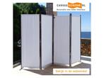 Kamerscherm Wit - Tuinscherm  Scheidingswand 4 panelen, Overige materialen, 1 tot 2 meter, Nieuw, Minder dan 3 meter