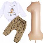 3-delige set Wild One met broek, romper en grote folieballon, Verzenden, Nieuw, Sweet-one, Setje