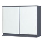 Spiegelkast Overath badkamerkast grijs 49,5x60x20 cm [en.cas, Verzenden, Nieuw