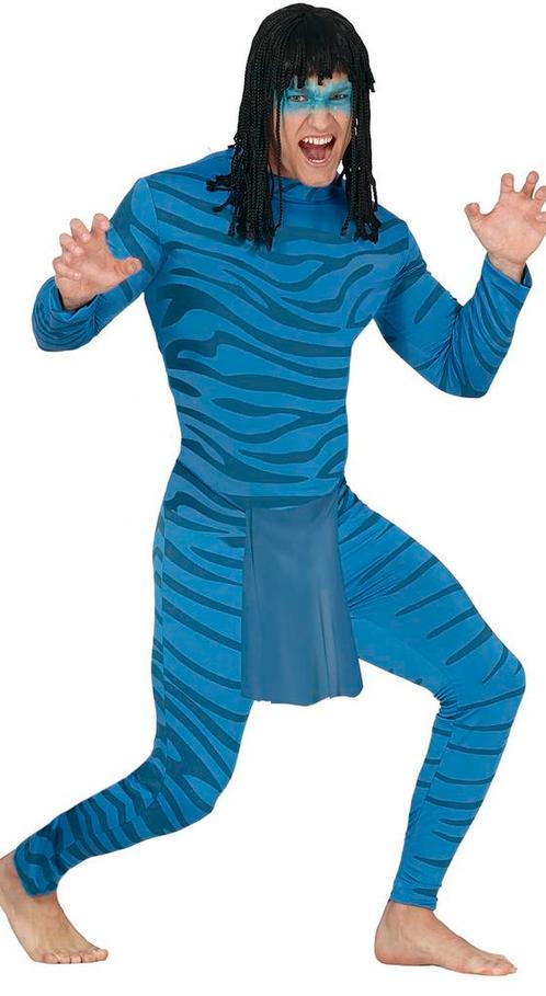 Second Skin Met Strepen Blauw M, Kleding | Heren, Carnavalskleding en Feestkleding, Nieuw, Verzenden