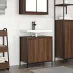 vidaXL Badkamerkast wastafelmeubel 60x34,5x60 cm bruin, Verzenden, Nieuw