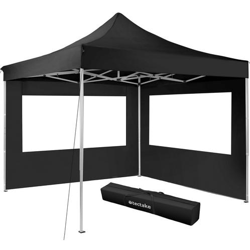 Opvouwbaar tuinpaviljoen 3x3m met 2 zijdelen - zwart, Tuin en Terras, Partytenten, Verzenden