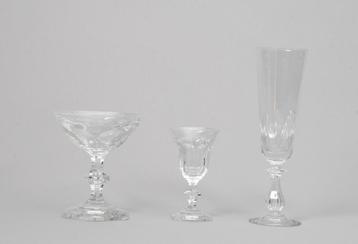 122-delig kristallen drinkservies Val Saint Lambert België beschikbaar voor biedingen