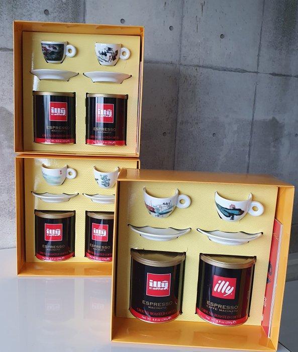 illy - An Du - Kop en schotel (3) - Aardewerk - China serie, Antiek en Kunst, Antiek | Glas en Kristal