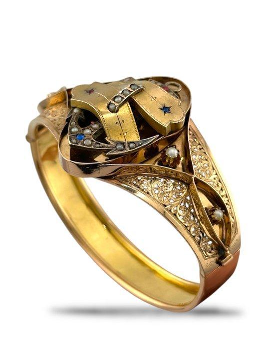 Armband - 14 karaat Geel goud, Antieke Victoriaanse 14K, Sieraden, Tassen en Uiterlijk, Armbanden