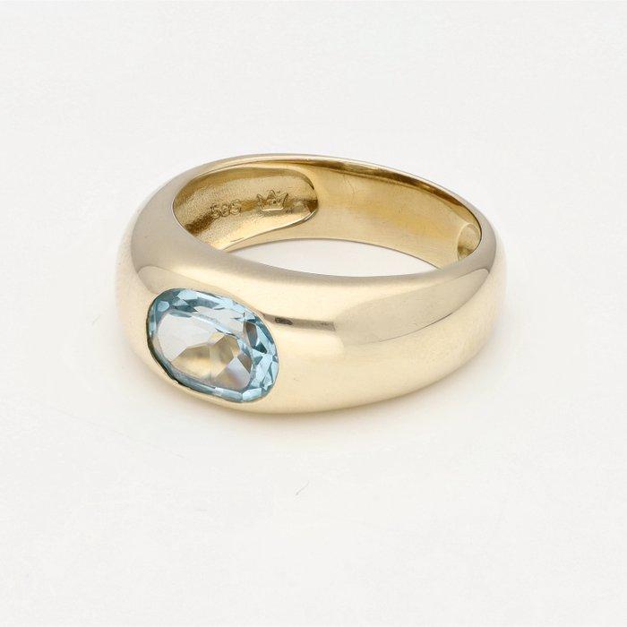 Ring - 14 karaat Geel goud - 2.11ct. tw. Topaas, Sieraden, Tassen en Uiterlijk, Ringen