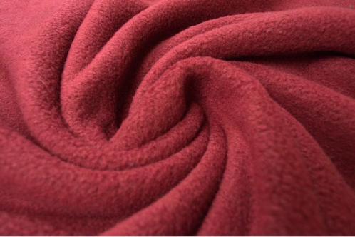 10 meter fleece stof Bordeaux Rood - Anti Pilling Fleece, Hobby en Vrije tijd, Stoffen en Lappen, 120 cm of meer, 200 cm of meer