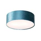 Moderne plafondlamp blauw 30 cm met gouden binnenkant - Drum, Nieuw, Overige materialen, Modern