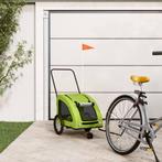 vidaXL Hondenfietstrailer oxford stof en ijzer groen, Dieren en Toebehoren, Verzenden, Nieuw