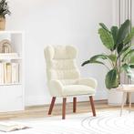 vidaXL Ontspanningsstoel Crème 69 x 74 x 93 cm Fluweel, Huis en Inrichting, Fauteuils, Verzenden, Nieuw