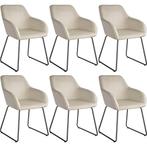 Eetkamerstoel Jeane, fluweellook, sledeonderstel - Fluweel c, Huis en Inrichting, Stoelen, Verzenden, Nieuw