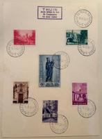 België 1954 - Begijnhof van Brugge : FDC en herdenkingsvel, Postzegels en Munten, Gestempeld