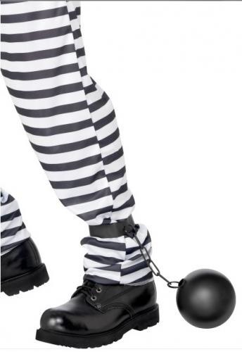 Gevangene bal met ketting - Verkleedaccessoires over, Hobby en Vrije tijd, Feestartikelen, Verzenden