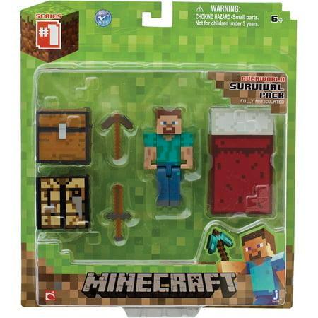 Mojang Minecraft Core Player Survival Pack Action Figure (Ni, Hobby en Vrije tijd, Verzamelkaartspellen | Overige, Nieuw, Verzenden
