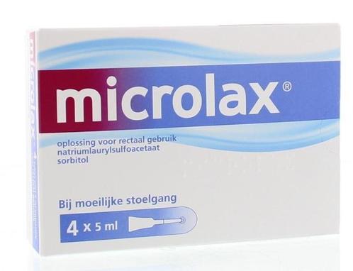 Microlax Klysma flacon 5ml 4 stuks, Diversen, Verpleegmiddelen, Nieuw, Verzenden
