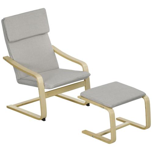 TRUUSK 2-delige Set Loungestoelen Met Voetenbank En Armleuni, Huis en Inrichting, Fauteuils, Nieuw, Verzenden
