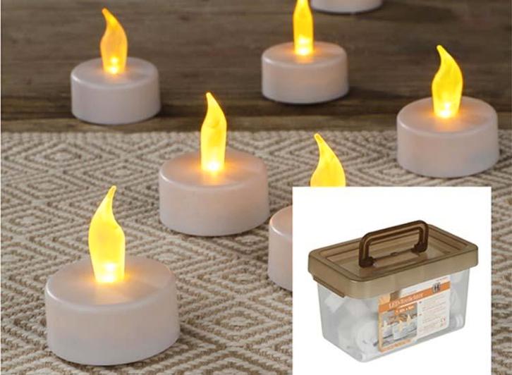 24 HI Vlamloze LED Waxinelichtjes - theelichtjes, Huis en Inrichting, Lampen | Losse lampen, Nieuw, Verzenden
